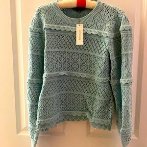 Francesca’s crochet sweater new with tags, size medium